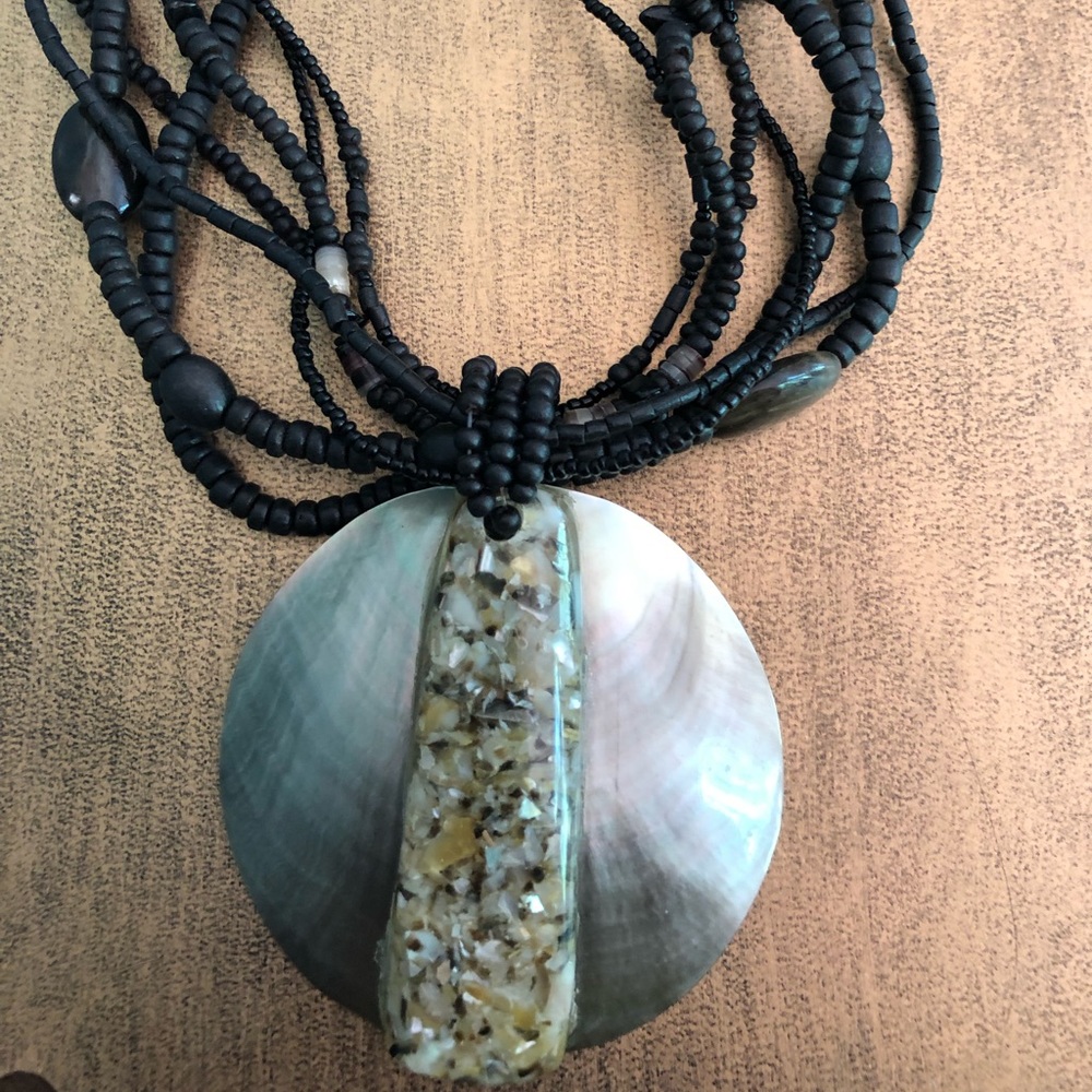 Two black necklaces - a Chico’s shell necklace plus another “just for fun” one! - Picture 10 of 13